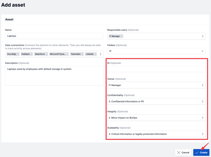 How to manage assets on Formalize, GRC software